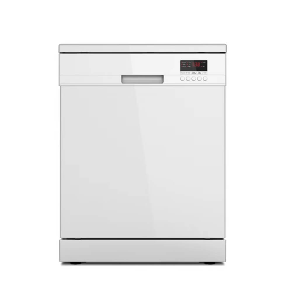 60cm Full Size Freestanding Dishwasher – 13 Place Settings, Silver Finish, Low Noise & ECO Wash