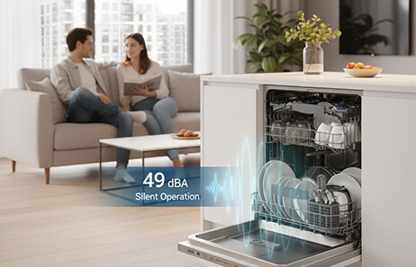 Smeta best budget dishwasher TDF12-60BM-7617P-E5 49dba