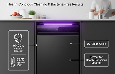 Advanced Hygiene with UV Sterilization | Smeta dishwasher