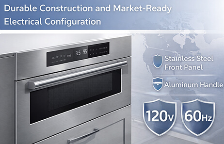 Smeta drawer style microwave oven TMB100-34LTMM(SU) | Durable Construction and Market-Ready Electrical Configuration