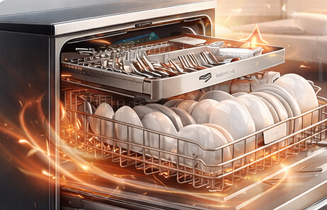 Enhanced Drying with Hot Air Technology | Smeta dishwashers