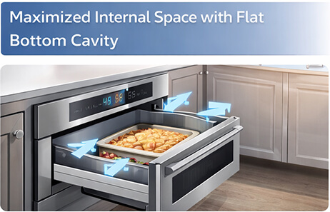 Smeta drawer style microwave oven TMB100-34LTMM(SU) | Maximized Internal Space