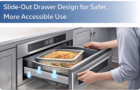 Smeta slide out microwave oven TMB100-34LTMM(SU) | Slide-Out Drawer Design