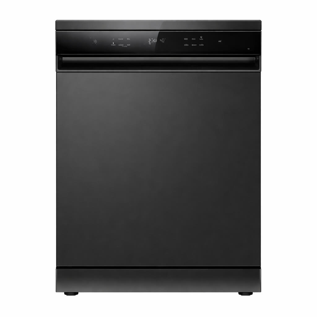 15 Place Black Freestanding Dishwasher with Turbo Heat Dry & UV Sterilization