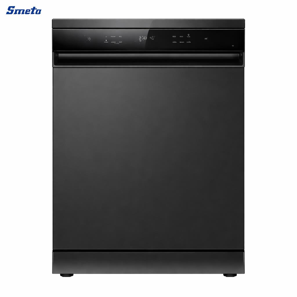 15 Place Black Freestanding Dishwasher with Turbo Heat Dry & UV Sterilization
