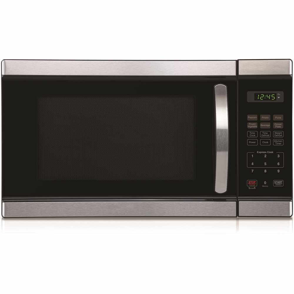 1.1 Cu.Ft Black Stainless Countertop Microwave Oven – 1000W