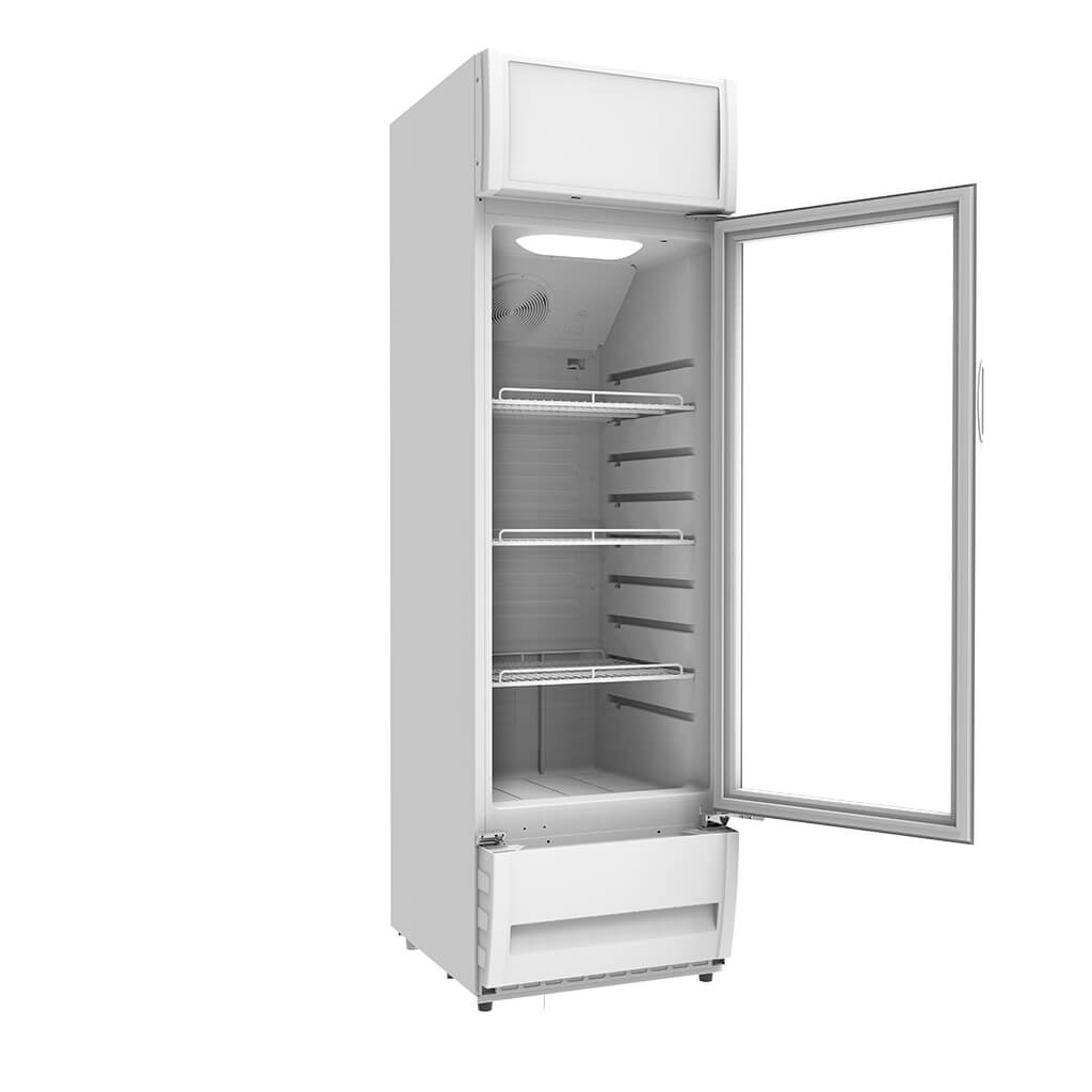 216/346L Single Door Glass Display Commercial Refrigerator
