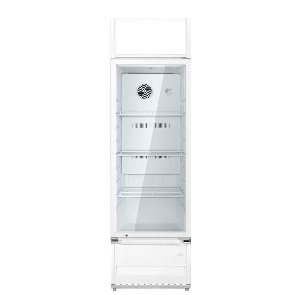 235/340L Single Door Commercial Refrigerator with Glass Display for Beverage & Retail Use