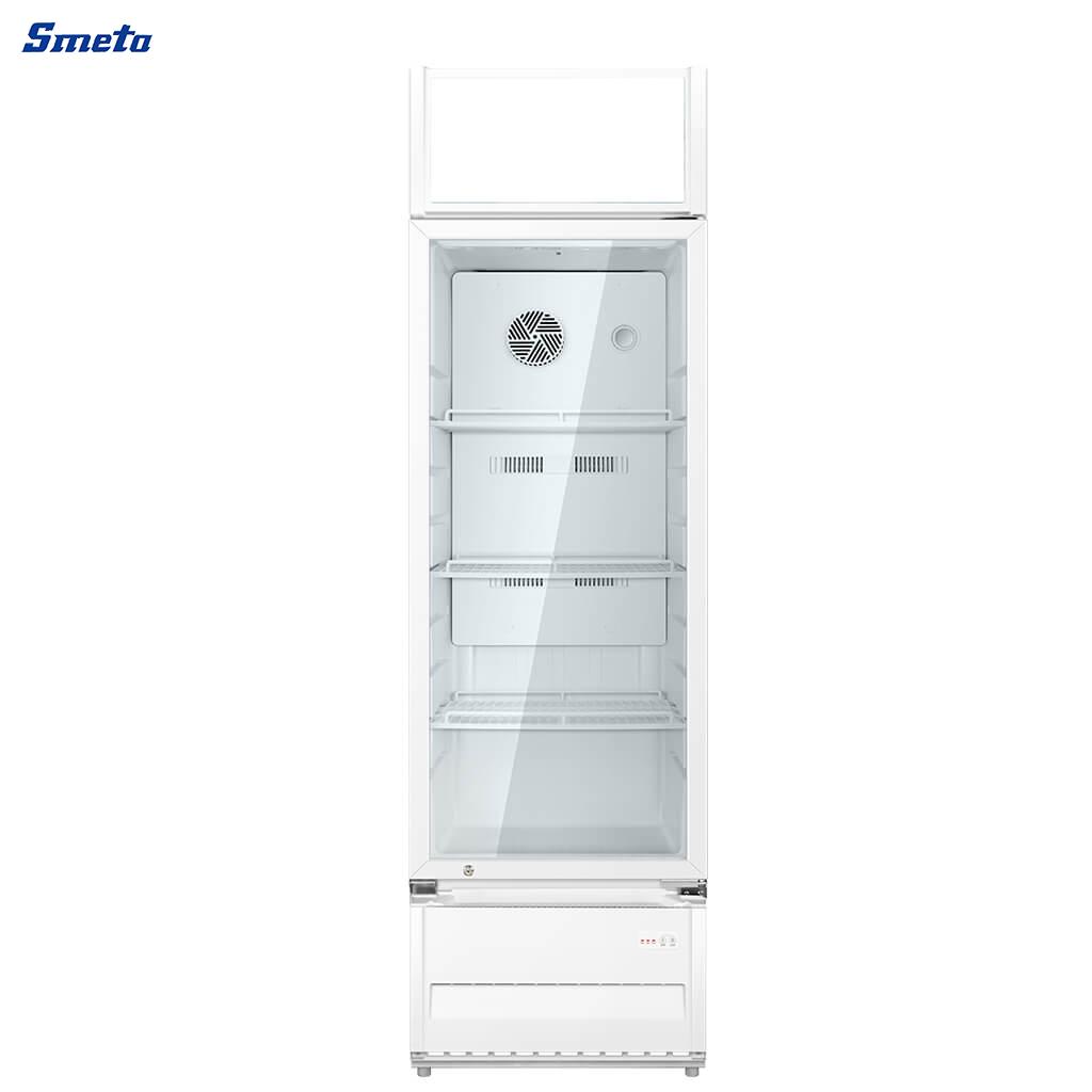 235/340L Single Door Commercial Refrigerator with Glass Display for Beverage & Retail Use