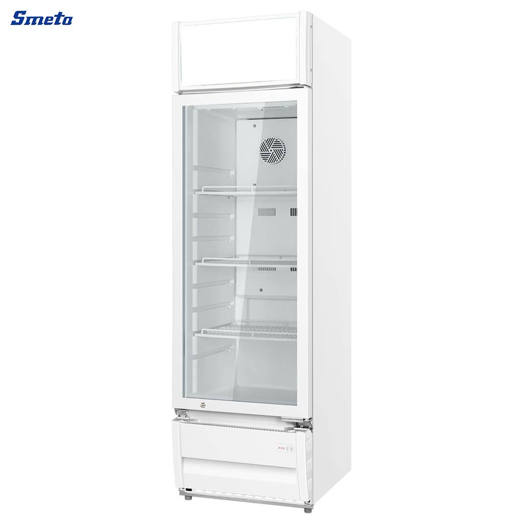 235/340L Single Door Commercial Refrigerator with Glass Display for Beverage & Retail Use