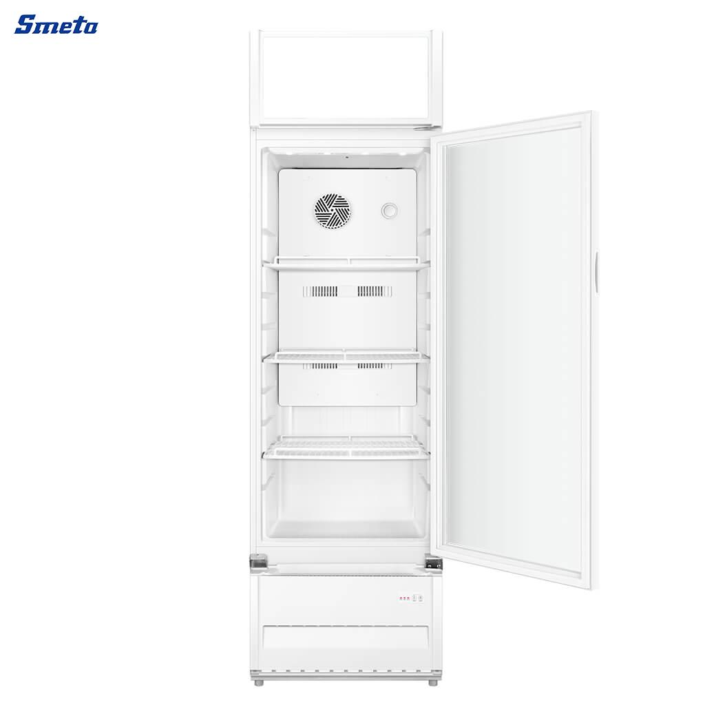 235/340L Single Door Commercial Refrigerator with Glass Display for Beverage & Retail Use