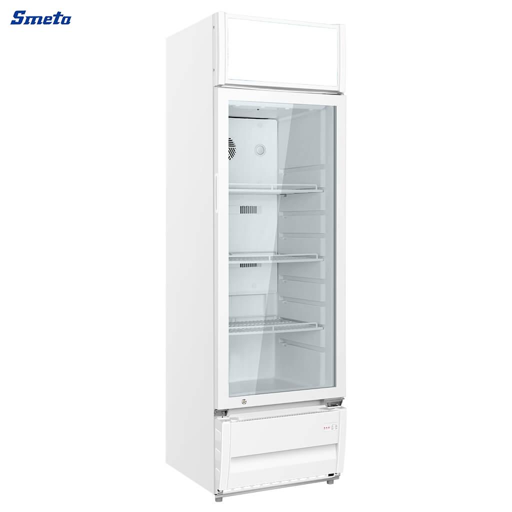 235/340L Single Door Commercial Refrigerator with Glass Display for Beverage & Retail Use