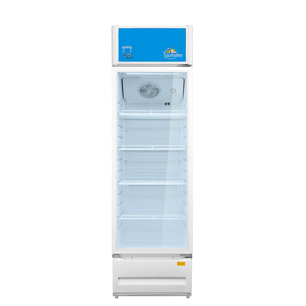 216/346L Single Door Glass Display Commercial Refrigerator