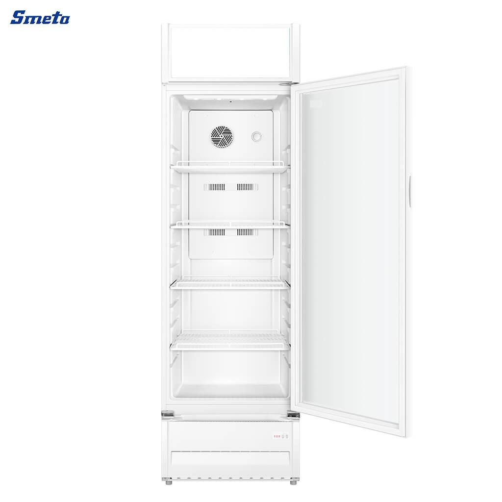 235/340L Single Door Commercial Refrigerator with Glass Display for Beverage & Retail Use