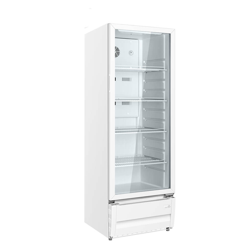 8.3/12 Cu.Ft. Single Door Commercial Fridge – Energy-Efficient Display Refrigerator with LED Lighting
