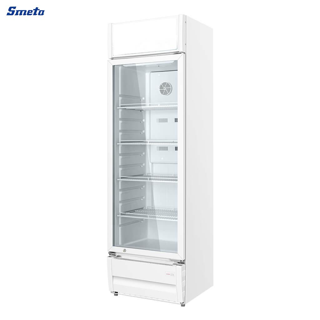 235/340L Single Door Commercial Refrigerator with Glass Display for Beverage & Retail Use