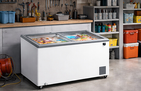 Smeta glass top freezer | Durable Glass Top