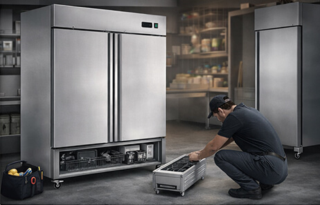 Easy Maintenance and Service Access | Smeta reach in refrigerator