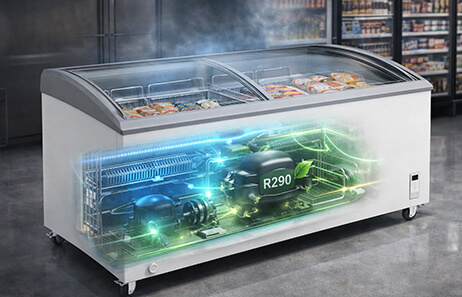 Energy-Efficient Cooling with R290 Refrigerant | Smeta display freezer