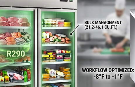 Flexible Storage for Bulk Food Management | Smeta reach in refrigerator