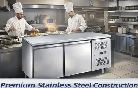Premium Stainless Steel Construction | commercial undercounter freezer
