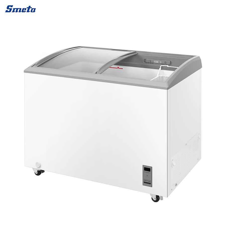 11.9 Cu.Ft. Commercial Ice Cream Chest Freezer - Glass Top Freezer for Ice Cream Storage