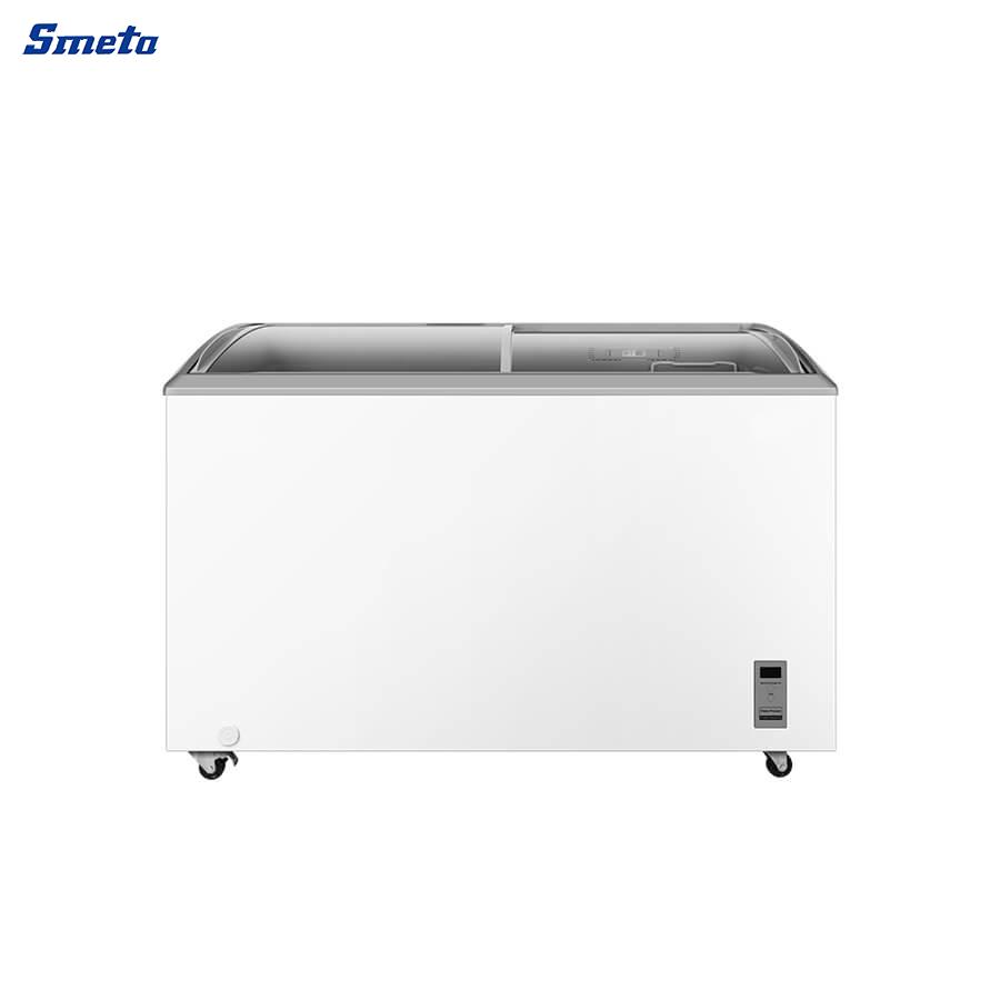 439/539L Curved Glass Top Display Freezer for Ice Cream & Gelato