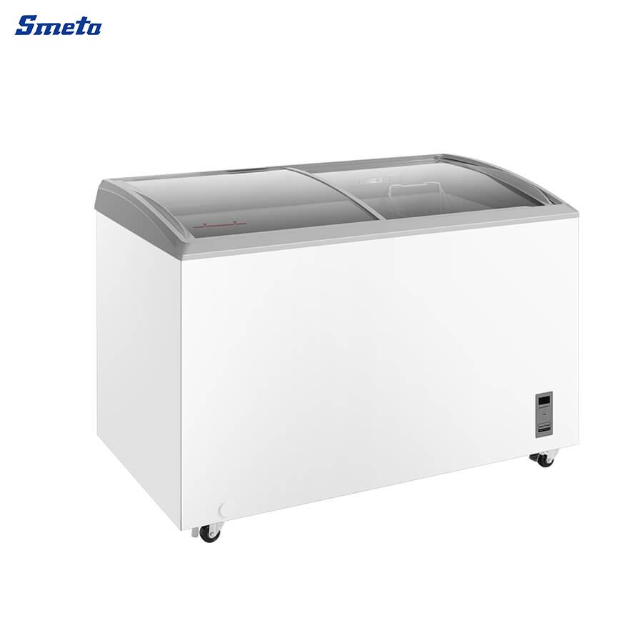439/539L Curved Glass Top Display Freezer for Ice Cream & Gelato