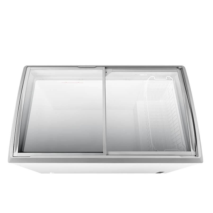 439/539L Curved Glass Top Display Freezer for Ice Cream & Gelato