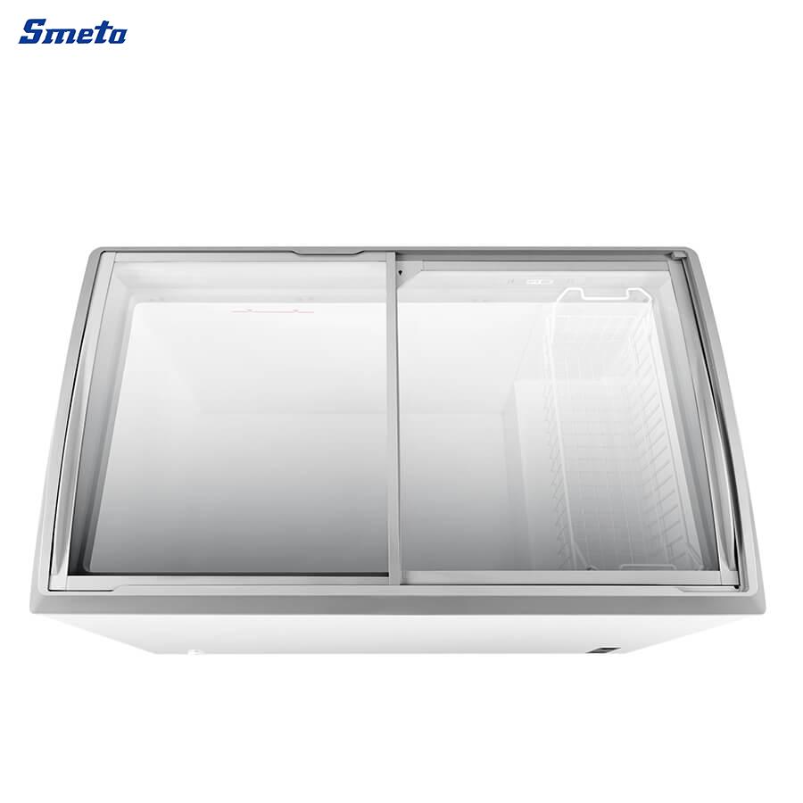 439/539L Curved Glass Top Display Freezer for Ice Cream & Gelato