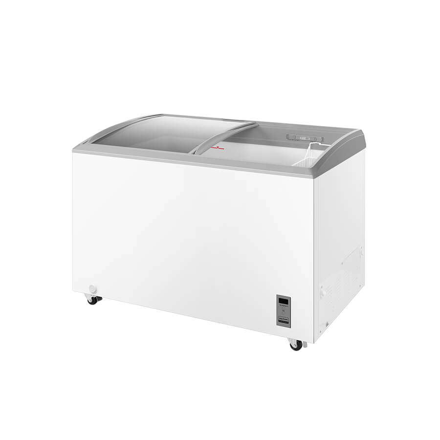 439/539L Curved Glass Top Display Freezer for Ice Cream & Gelato