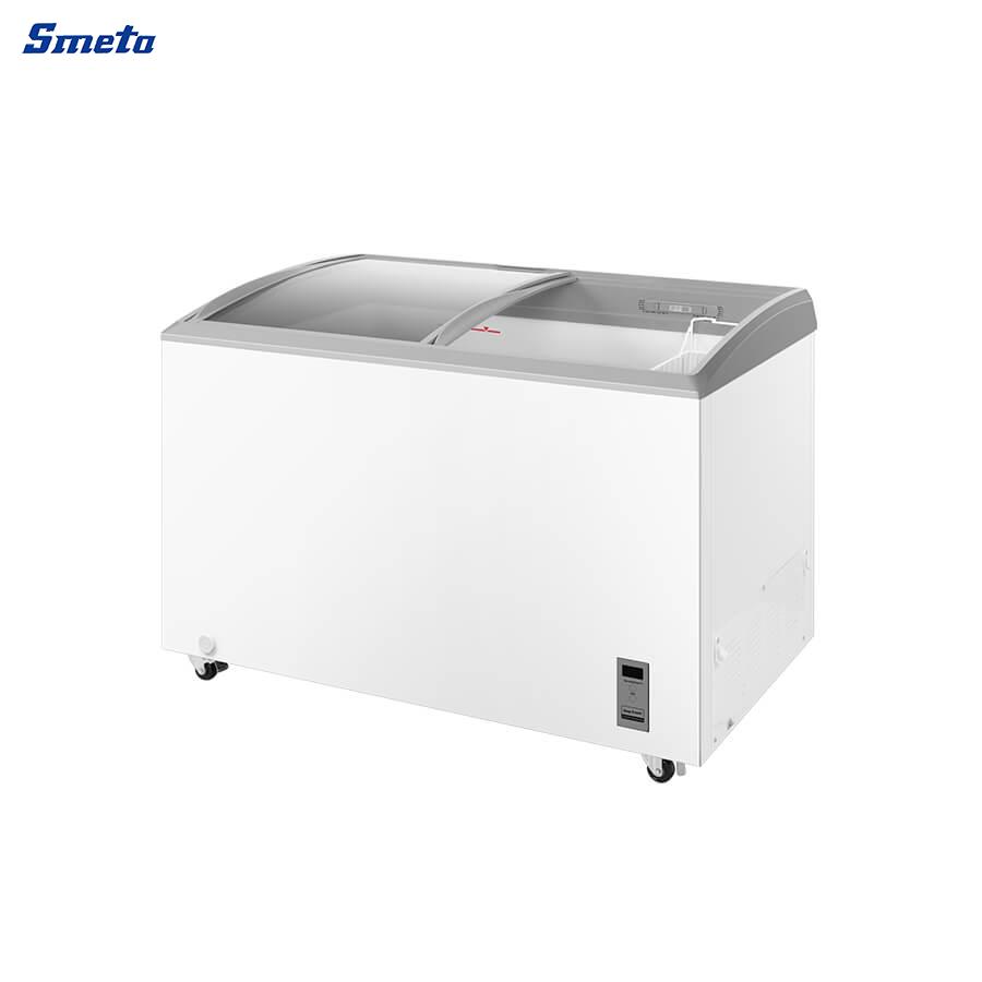 439/539L Curved Glass Top Display Freezer for Ice Cream & Gelato