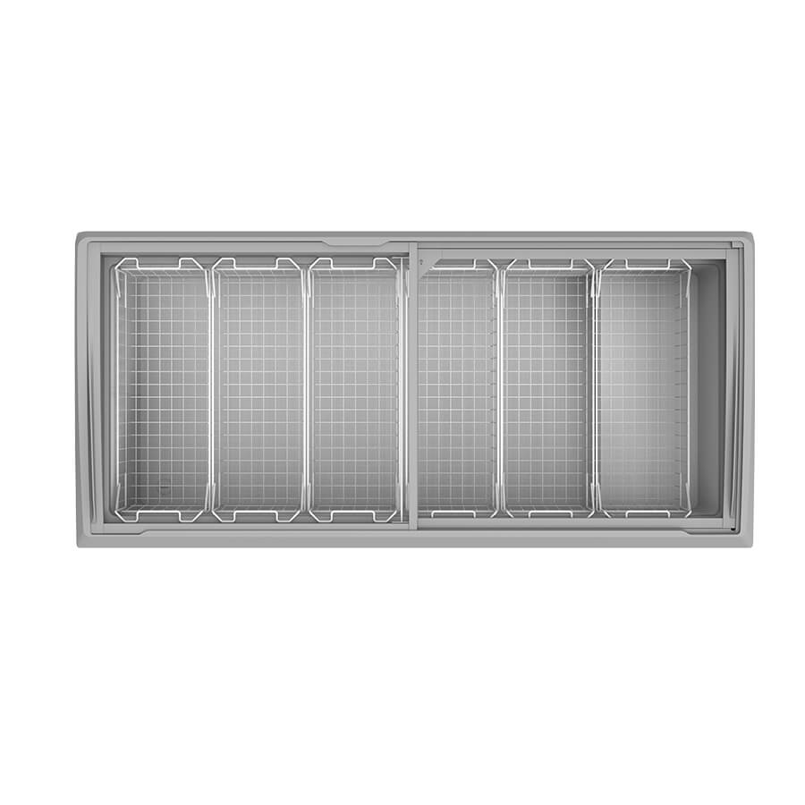 439/539L Curved Glass Top Display Freezer for Ice Cream & Gelato