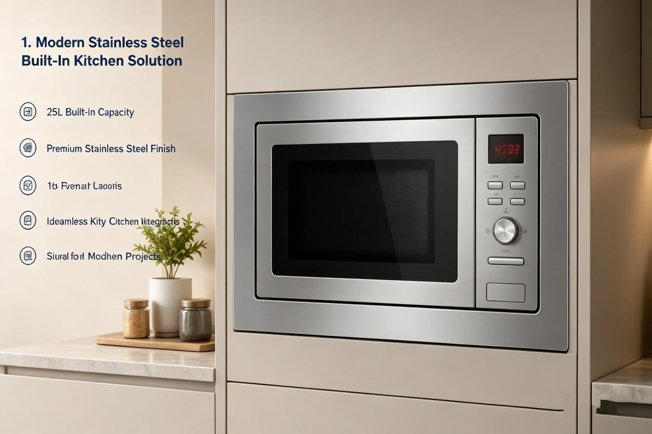 Modern Stainless Steel Built-In Kitchen Solution | Smeta stainless steel built in microwave