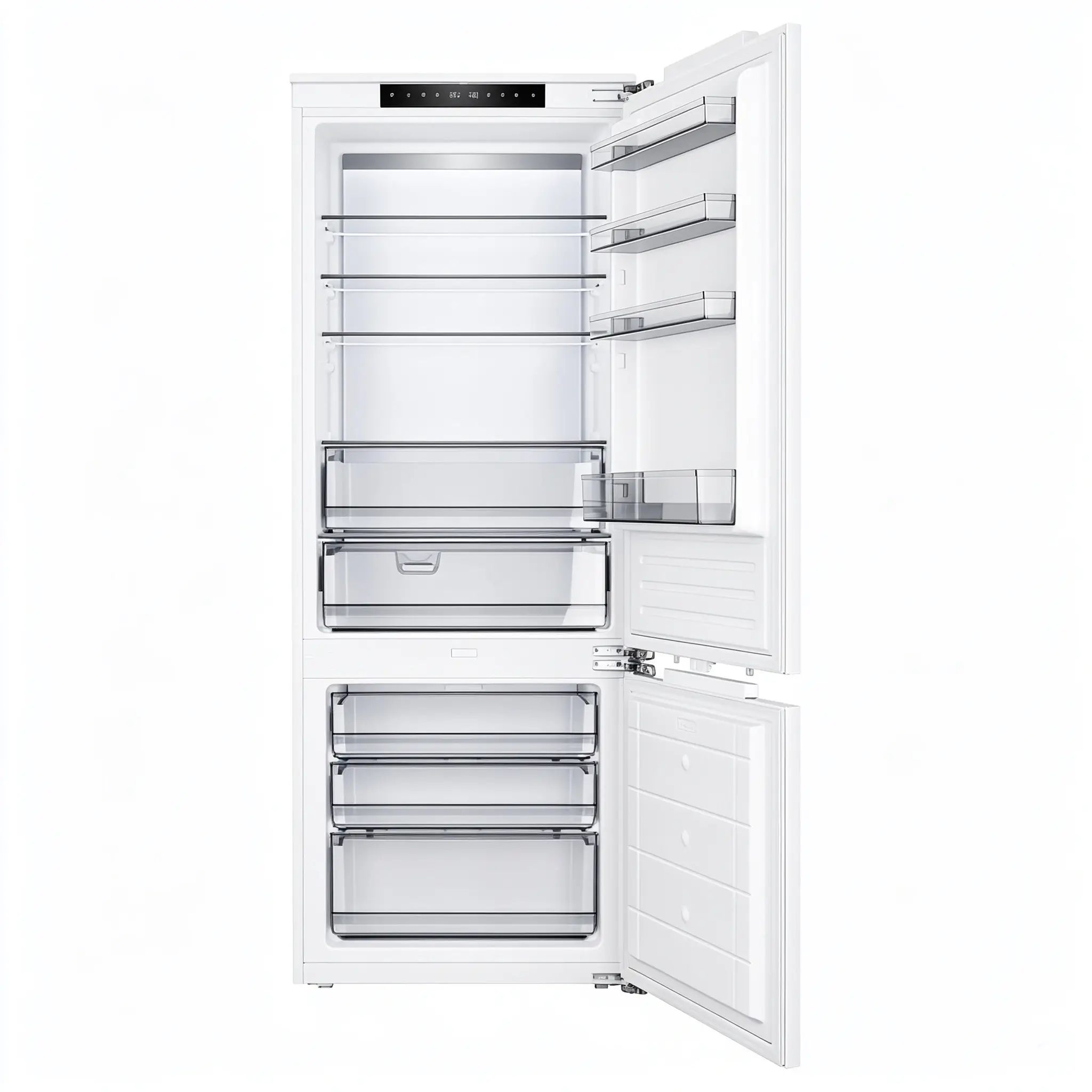 12 Cu.Ft Built-In Bottom Freezer Refrigerator with Smart Mode & Total No Frost