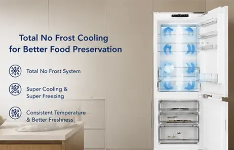 Total No Frost Cooling for Better Food Preservation | Smeta best built in refrigerator
