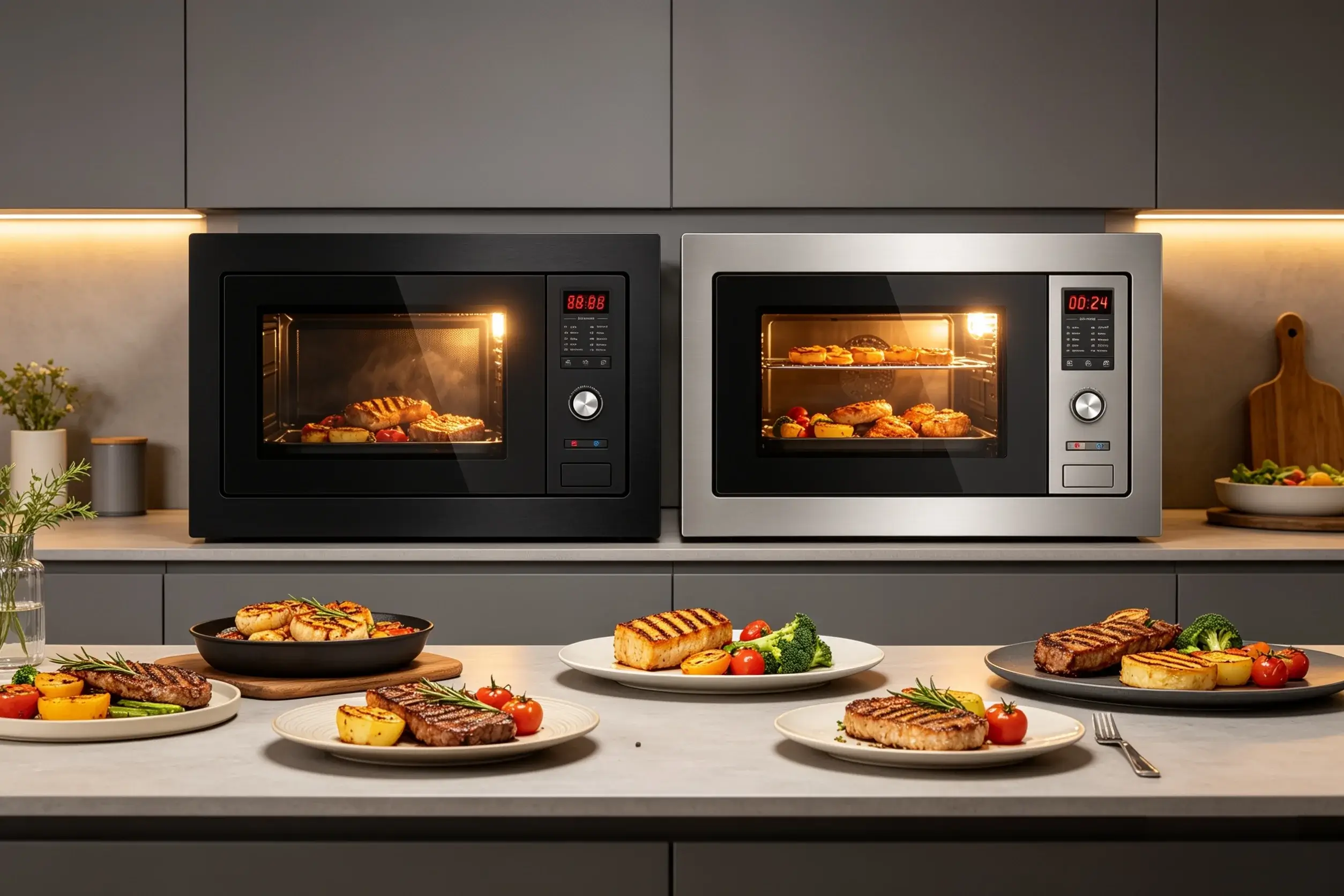 Powerful Microwave and Grill Combination Cooking | Smeta built in microwave oven