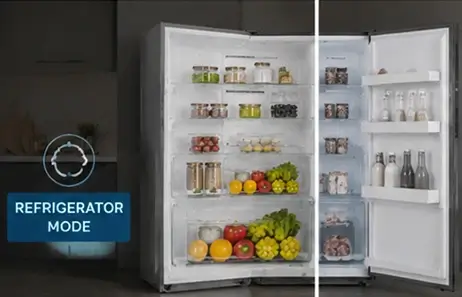 Convertible Refrigerator & Freezer Flexibility | Smeta garage ready fridge