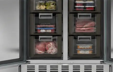 Durable Stainless Interior and Premium Cabinet Design | Smeta american side by side fridge freezer