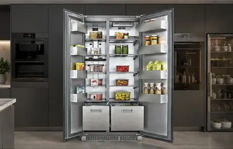 Large 455L Capacity for Complete Food Storage | Smeta american built in fridge freezer