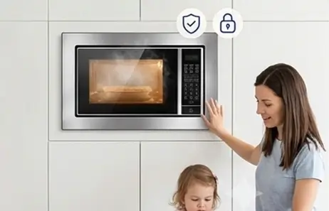 Safety-Focused Design | Smeta best built in microwave
