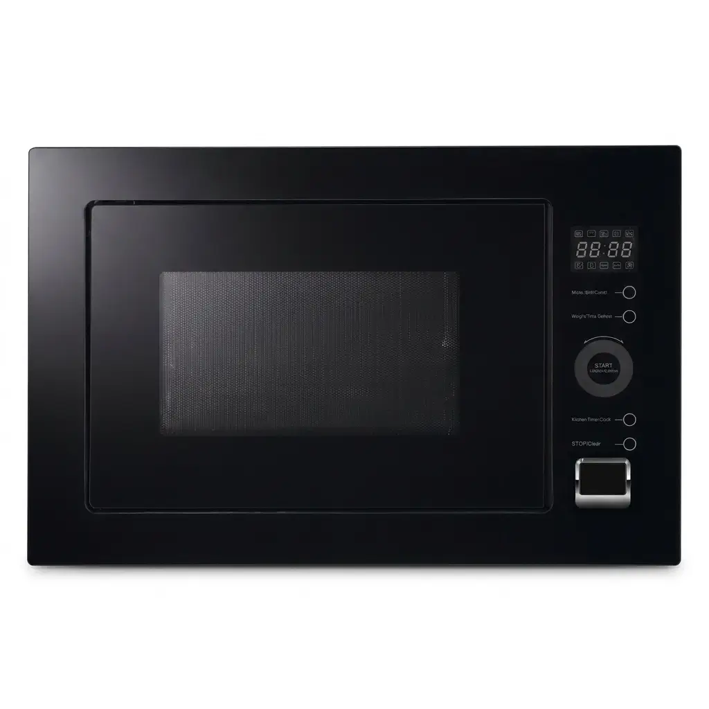 25L Black Built In Microwave with Grill | 60cm Digital Microwave Oven