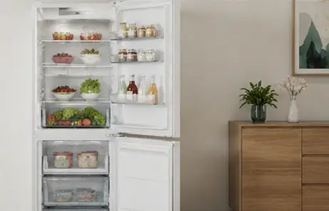 Organized Fresh Food Storage with Practical Interior Layout | Smeta no frost fridge freezer