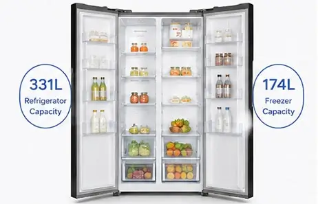 505L Large Capacity Storage | side by side refrigerator