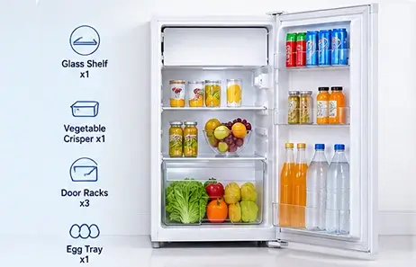 Practical Interior Layout for Everyday Chilled Storage | Smeta small fridge for bedroom