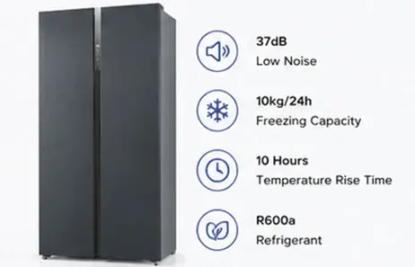 Reliable Performance | Smeta side by side refrigerator with freezer