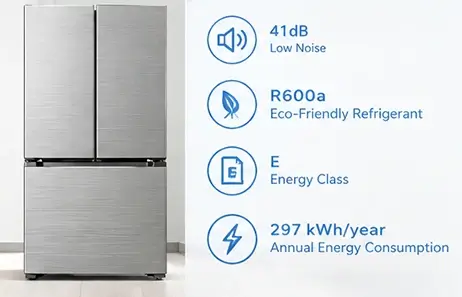 Efficient Cooling with Eco Friendly Technology | Smeta french style refrigerator