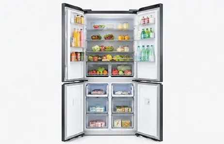 Premium Four Door Design for Flexible Food Storage | Smeta 4 door american fridge freezer