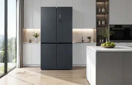 Quiet Operation and Energy Efficient Performance | Smeta 4 door american fridge freezer