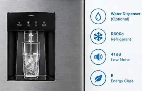 R600a refrigerant | Smeta four door fridge